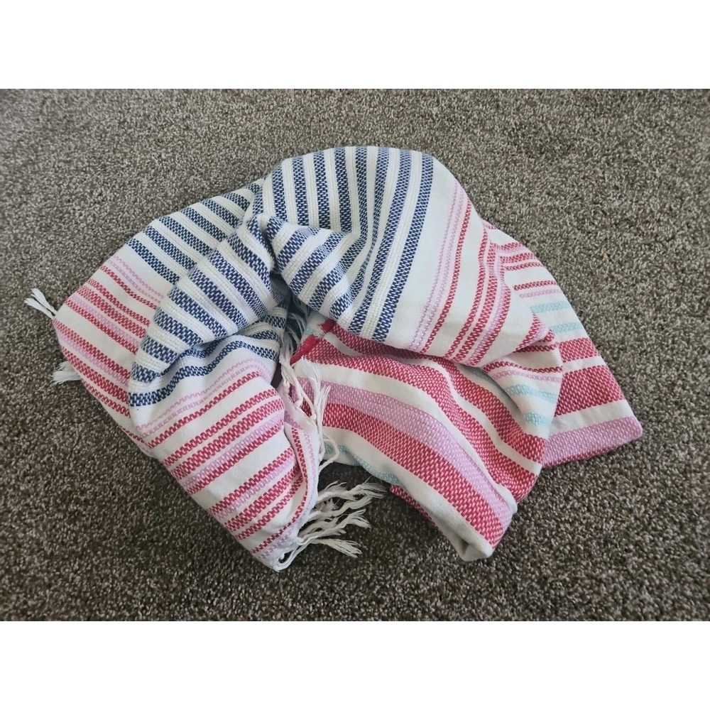 J.Jill -‎ Tasseled woven oversize blanket scarf shawl wrap, OS Excellent